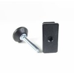 Ajile - kit de r�glage pour tube rectangulaire 60x30 mm avec pied v�rin filet� en acier zingu� m10 x ...