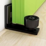 Ajustable guide de plancher mur / porte guide inf�rieur pour porte en bois coulissante, noir