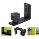 Ajustable guide de plancher mur / porte guide infrieur pour porte en bois coulissante, noir