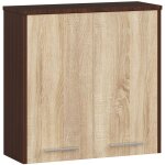 Abamihome - armoire salle de bains akord fin accr. au mur weng 60 cm 2 portes faade chne sonoma 2 ...