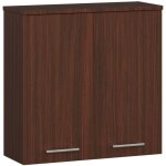 Abamihome - armoire salle de bains akord fin accr. au mur weng 60 cm 2 portes faade weng 2 tagres ...