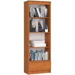 Biblioth�que de bureau akord r60 aulne 60 cm 1 tiroir fa�ade aulne mat 4 �tag�res 60x35x180 cm