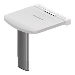 Akw - si�ge de douche relevable avec pied r�glable - d�cor : blanc ral 9003