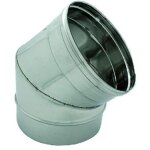Ala - coude de conduit de fume'e inox 45o 30 cm 300 mm accessoires poeles poeles