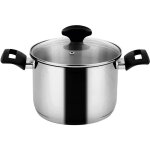 Alaia casserole 24cm induction, acier inox. couvercle en verre,  toutes cuisinires argent - fagor