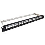 Alan - panneau de brassage vide 19' modulaire 24 ports 1u avec support, non quip tec