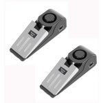 Alarme d'arr�t de porte sans fil mini, paquet de 2 but�es de porte en forme de cale bloquant le syst�me ...