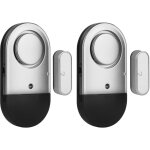 Alarme porte et fentre, 2pcs alarme porte et fentre sans fil avec sirne puissante de 125 db dtecteur ...