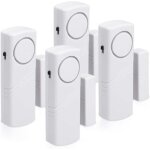 Alarme sans fil pour porte et fen�tre ? lot de 4 alarmes magn�tiques ? volume 100 db ? installation sans ...