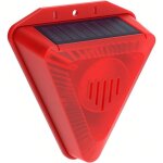 Alarme solaire d�tecteur de mouvement 129db avertissement sir�ne rouge clignotante r�pulseur d'animaux ...