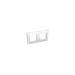 Alb45652 plaque blanc altira 2 postes - horizontale - entraxe 71mm - schneider