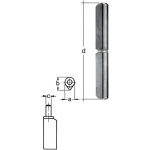 Alberts - charni�re bande - l. 60mm acier brillant - � 6mm gah (par 24)