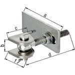 Alberts - gah paumelle de porte 86x23x55x130x28x50mm sta brut btl - 417819