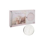 Album de naissance avec bote  empreinte rose atmosphera