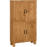 Alby - armoire midi avec 2 + 2 fen�tres teint�es en cire