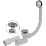 Alcadrain - garnitures de vidage - kit vidange et trop - plein baignoire, longueur 570 mm, click - clack, ...