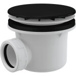 Alcaplast - alcadrain siphons de baignoire - kit de drainage pour plateaux, noir mat a49black