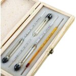 Alcoomtre professionnel - lot de 3 aromtres avec une division de 0  100% + thermomtre pour mesurer ...
