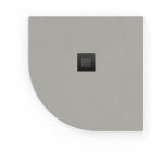 Swiss aqua technologies - alek receveur de douche quart de rond 80x80cm avec siphon, marbre coul, gris ...
