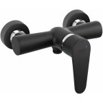 Algeo black robinet mitigeur mural de douche noir