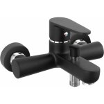Algeo black robinet mitigeur mural de baignoire noir
