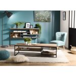 Macabane - sixtine - table basse rectangulaire marron avec tablettes teck recyclé acacia mahogany recyclé ... Macabane - sixtine - table basse rectangulaire marron avec tablettes teck recyclé acacia mahogany recyclé ...