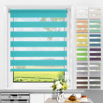Allesin store enrouleur jour nuit sans per�age, facile � installer avec clips pour fen�tre ou porte, ...