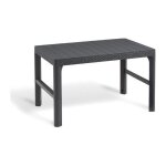 Allibert - by keter - salon de jardin sanremo lyon 6 places - table basse 2 positions - imitation rotin ...