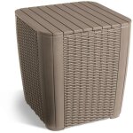 Keter - table d'appoint de jardin luzon osier rond cappuccino