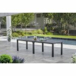 Allibert - table de jardin - rectangulaire - gris graphite - en rsine finition bois - 8 a 10 personnes ...