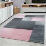 Allotapis - tapis contemporain rectangle graphique salmon rose 200x290 Allotapis - tapis contemporain rectangle graphique salmon rose 200x290