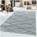 Allotapis - tapis design à courtes mèches rectangulaire lakka gris 200x290 Allotapis - tapis design à courtes mèches rectangulaire lakka gris 200x290