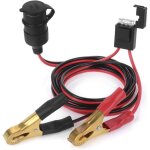 Allume cigare cble alimentation rallonge pince crocodile 2m 12v 14awg 25a adaptateu pour tlphone mobile, ...