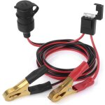 Allume cigare c�ble alimentation rallonge pince crocodile 2m 12v 14awg 25a adaptateu pour t�l�phone mobile, ...