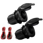 Allume cigare voiture prise 2 pcs tanche prise 12v prise de courant avec cble de 60 cm pour voiture ...