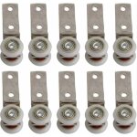 Alovez - 10 pack 1, 9 cm coude de conduit en m�tal roulement bloc de poulie avec deux plastique de roue ...