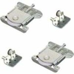 Lot de 2 pices de porte coulissantes pour armoire wheels runners guides roulements  bille coulissant ...