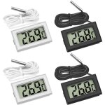 4 pcs thermomètre réfrigérateur , thermomètre lcd numérique avec sonde Étanche pour réfrigérateur congélateur ... 4 pcs thermomètre réfrigérateur , thermomètre lcd numérique avec sonde Étanche pour réfrigérateur congélateur ...