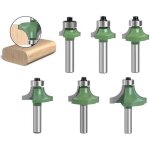 Alovez - lot de 6 fraise dfonceuse  bois 8 mm, fraise quart de rond avec tige 8 mm, fraises pour dfonceuse ...