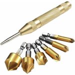 Alovez - lot de 6 mèches fraises coniques à tige hexagonale hss 5 avec pointeau automatique 12, 7 cm ... Alovez - lot de 6 mèches fraises coniques à tige hexagonale hss 5 avec pointeau automatique 12, 7 cm ...