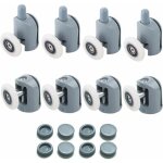 Alovez - 8 pices roulette porte coulissante, pour porte de douche 23mm galets de porte de douche roulettes ...