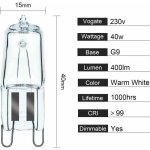 Alovez - ampoule de four g9 halog�cne four g9 40w 230v ampoule de tol�crance 300�cc 2 pac