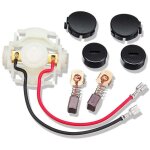 Alovez - balai de charbon cb430 + porte balai charbon + casquettes pour charbon meuleuse makita dga452 ...