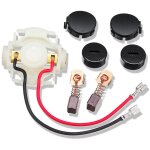 Alovez - balai de charbon cb430 + porte balai charbon + casquettes pour charbon meuleuse makita dga452 ...