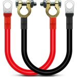 Cble onduleur de batterie 30cm avec connecteurs de bornes de batterie 12v - 24v 25mm 3awg (max 125a) ...