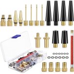 Embout pompe velo, 33 pièces embout gonfleur ballon, dv sv av adaptateur pompe velo avec boîte de rangement, ... Embout pompe velo, 33 pièces embout gonfleur ballon, dv sv av adaptateur pompe velo avec boîte de rangement, ...