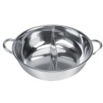 Fondue chinoise, hot pot  deux saveurs en acier inoxydable cuisinire  induction, four  gaz, four ...