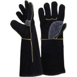 Gants résistants au feu et à la chaleur extrêmes, cuir avec coutures en kevlar, parfaits pour cheminée, ... Gants résistants au feu et à la chaleur extrêmes, cuir avec coutures en kevlar, parfaits pour cheminée, ...