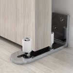 Guide au sol guide porte coulissante guide de porte montage mural roulements  billes  guidage argent ...
