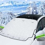 Housse de pare - brise anti - givre magntique 186x120cm - protection universelle contre neige, uv et ...
